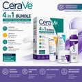 CeraVe 4-in-1 Complete Skincare Bundle — Cleanser, SPF 50, Night Cream & Retinol Serum